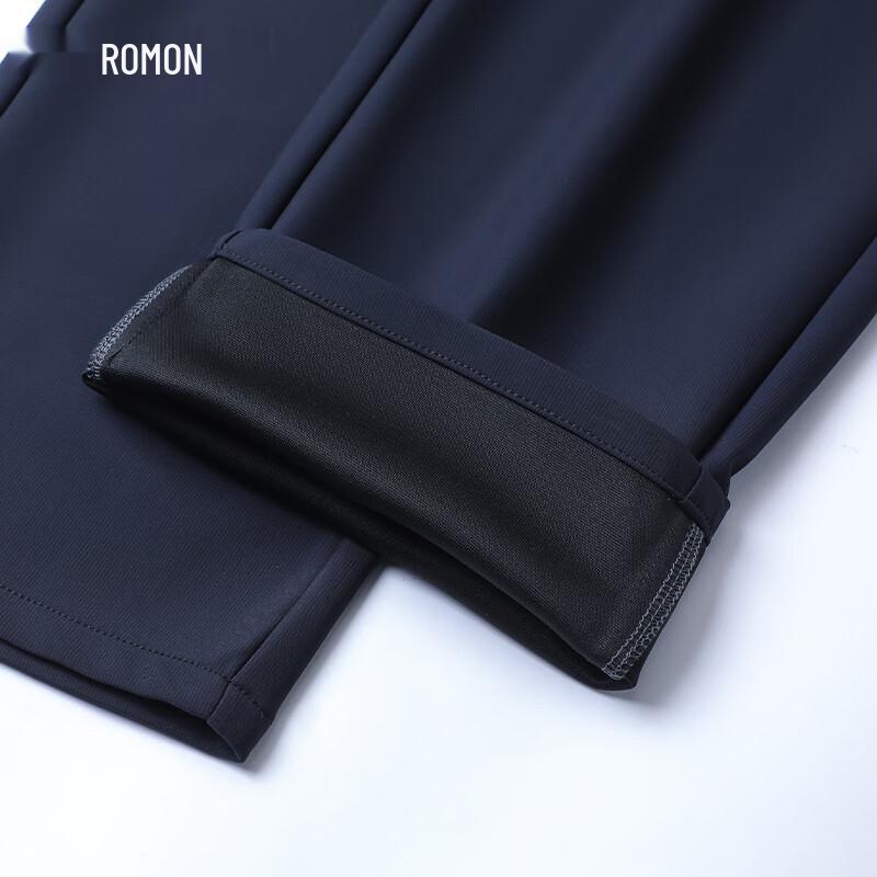 ROMON Men's Straight-Leg Elastic Waist Casual Pants