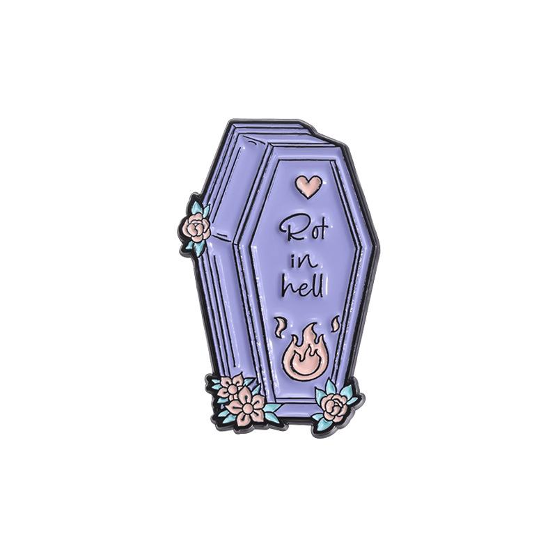 And Colorful Whimsical Cartoon Character Brooch With Stylish Raven Theme For Halloween And Everyday Wear