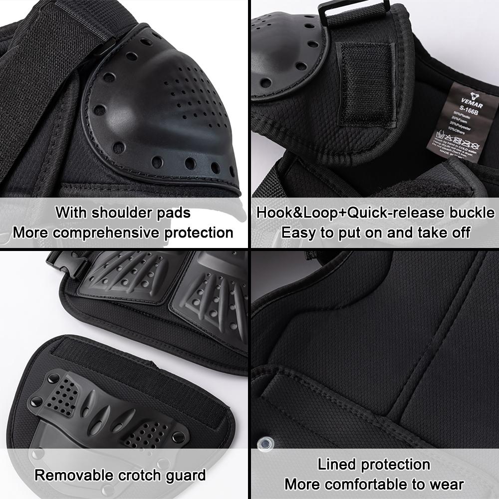 VEMAR New Motorcycle Vest Back Chest Protector Children's Motobike Off-Road Dirt Cycling Armor Kid Motocross Protective Jacket