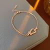 Bracciale Regolabile in Oro Vero Galvanizzato con Zir*****val Diamond, Lusso Leggero, Bracciale alla Moda di Alta Gamma, Gioiello Versatile per il Pendolarismo