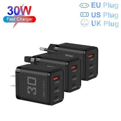 3Ports USB 2Type C Charger Fast Charging Wall Charger Quick Charge For iPhone Samsung Xiaomi  Mobile Phone Adapter