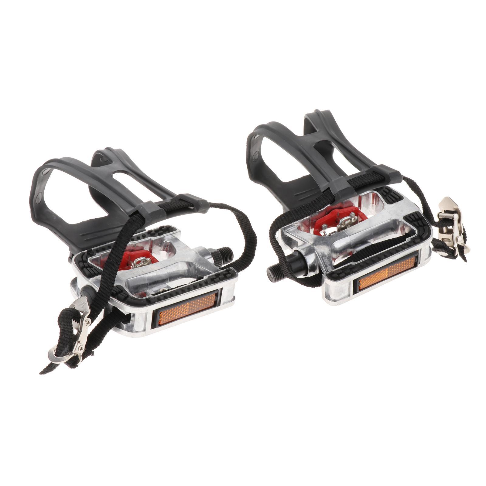 

Bike Pedals Toe Cages Platform Pedal Indoor Stationary Pedal Non for Home Gym Indoor Stationary Bike Outdoor Bicycles Cycling