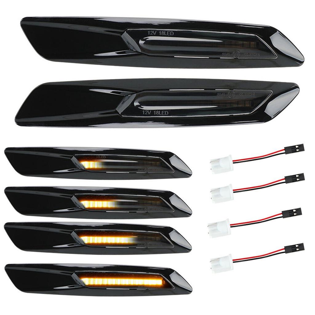 2Pcs Cat Turn Signal Light LED Dynamic Side Marker Blinker Light Signal Lamp For-BMW E60 E61 E81 E82 E88 E90 E91 E92 E93  E84