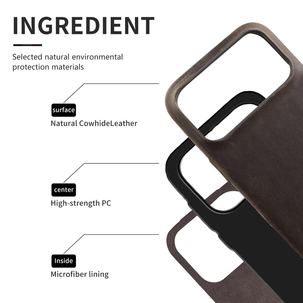 Crazy Horse Pattern Genuine Leather Case For For Iphone 17 Pro Max Air 16e 16 1 14 Plus 13 12 Mini 11 XR XS Max 7 8 Back Cover Case
