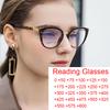 Fashion Cat Eye Leopard Eyeglasses Anti Blue Light Optical Glasses Elegant Luxury Brand Reading Eyewear Plus 0 To +6 0