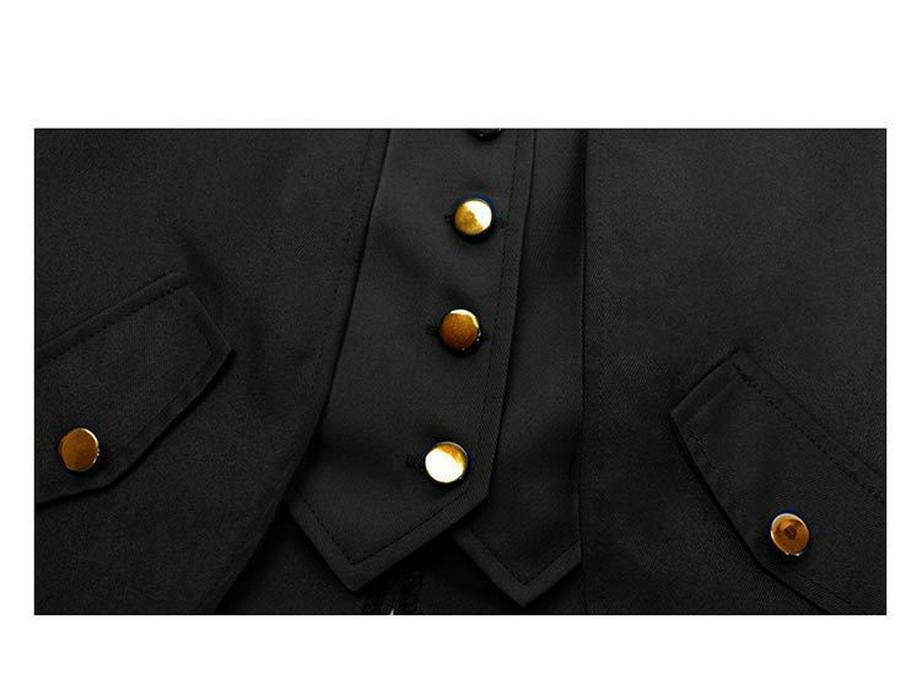 2025Wish Men's Medieval Gothic Swallowtail Coat - European & American Retro Punk Style