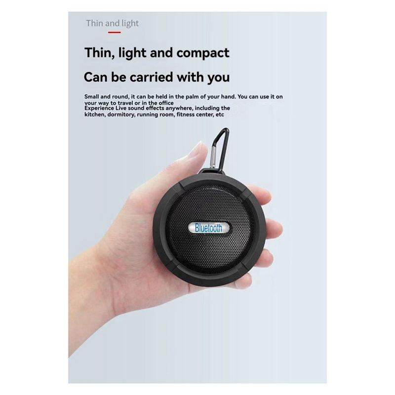 ABUO-Outdoor Waterproof Bluetooth Speaker, Wireless Portable Mini Shower Travel Speaker For Sports Pool, Beach, Hiking