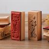 1Pcs Vintage Wooden Stamps Retro Flower Plant Grass Stamps For Scrapbooking Diy Card Making Craft Standard Seal Stationery