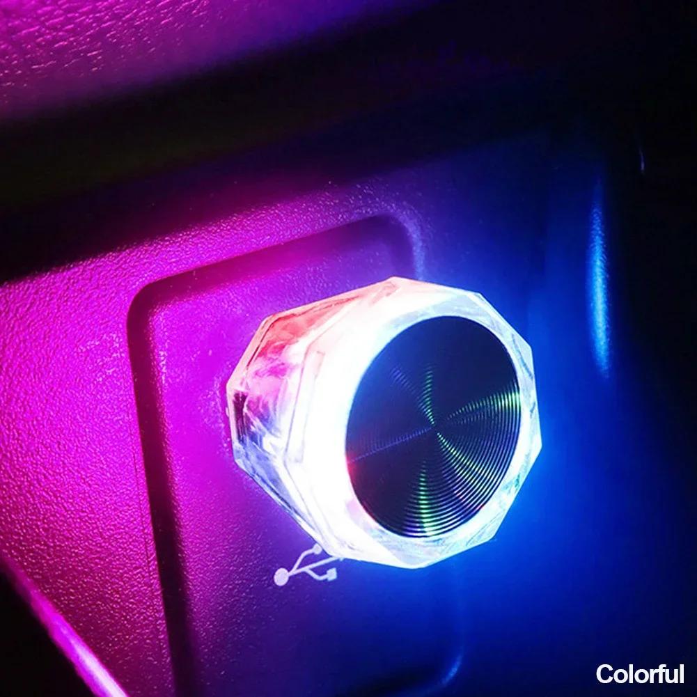 USB Car LED Atmosphere Light Decorative Lamps for Car Interior Environment Auto PC Computer Portable Light Plug Play Ambient