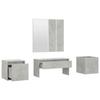Hallway Furniture Set Concrete Grey Engineered Wood