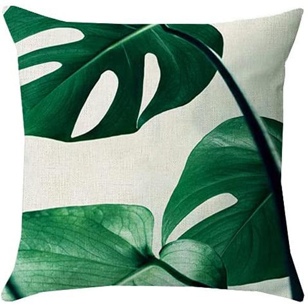 New Nordic Green Plant Printed Pillow Case Sofa Pillow Leaf Series Decorative Pillow Linen
