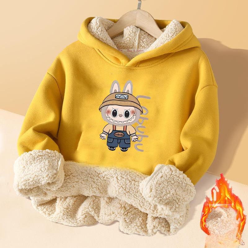 

Толстовки с капюшоном из овчины для мальчиков и девочек и детские повседневные куртки 130