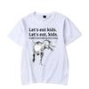 Let's Eat Kids Punctuation Saves Lives Grammar Men's T-shirts Hip Hop Streetwear Dinosaur Harujuku Shirt Camisetas Oversize Tees