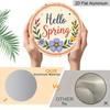 2D Flat 1pc 8X8 Inch Retro Spring Flower Round Metal Wall Decoration-aluminum Retro Pendant, Suitable for Indoor and Outdoor Decoration, Such As