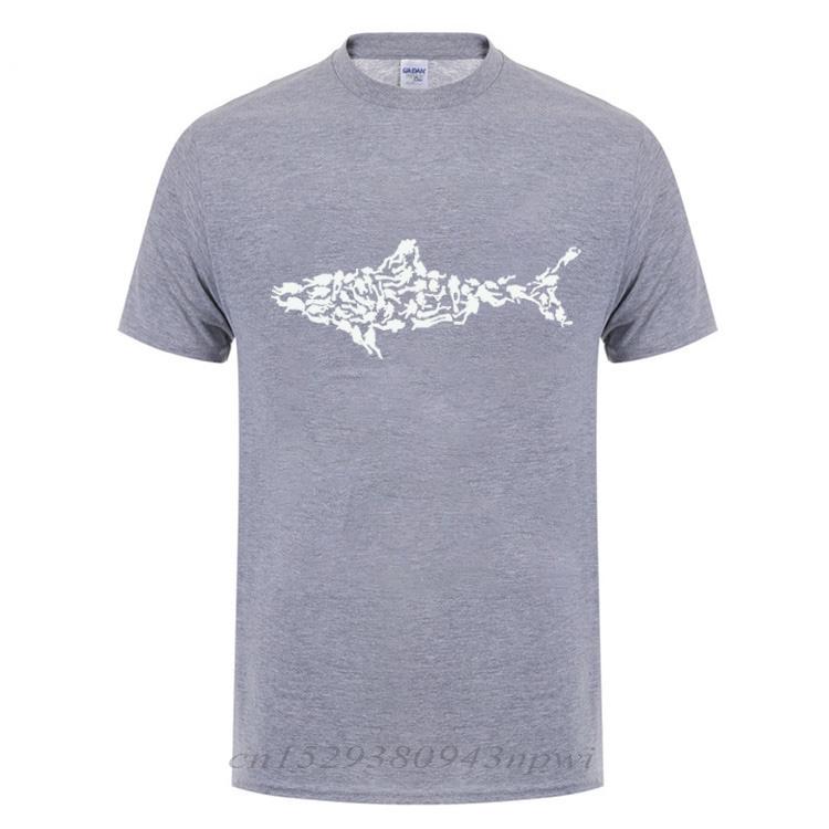 Funny Birthday Gifts For Men Dad Father Son Guys Friend Brother Shark Scuba Diver Tshirt Tee Divinger Dive Cotton Joke T Shirts