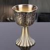 European Vintage Wine Glasses,Carved Mini Spirit Vodka Cup,Bronze Alloy Portable Spirits Goblet,Wedding Decoration, 30ml,1pcs