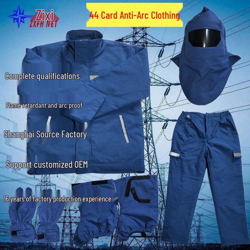 Zixi Electrician Flame Retardant Arc-Proof Anti-static Clothing One Size; Blue