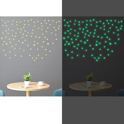 Světelná záře ve tmě Hvězda Kulaté tečkové samolepky na zeď Diy Room Decor