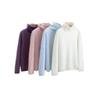 Cashmere Mulberry Silk Fur Brushed High Neck Sweater for Women - 2026 Series.