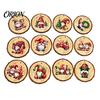 Decorative Wood Chips for Party 12/24/36Pcs Christmas Gnome Wooden Ornaments, Round Slice Hanging Decorations, Santa Rustic Slices Decorations