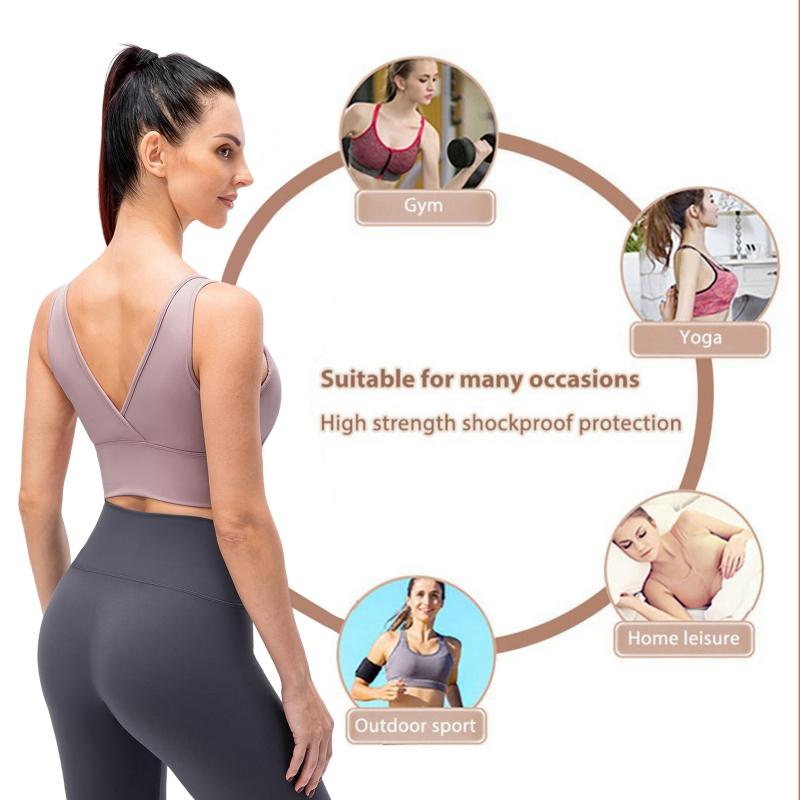 Dámská jógová podprsenka Proti otřesům Zpevňující Sportovní spodní prádlo Běh Fitness Sportovní vesta Podprsenka