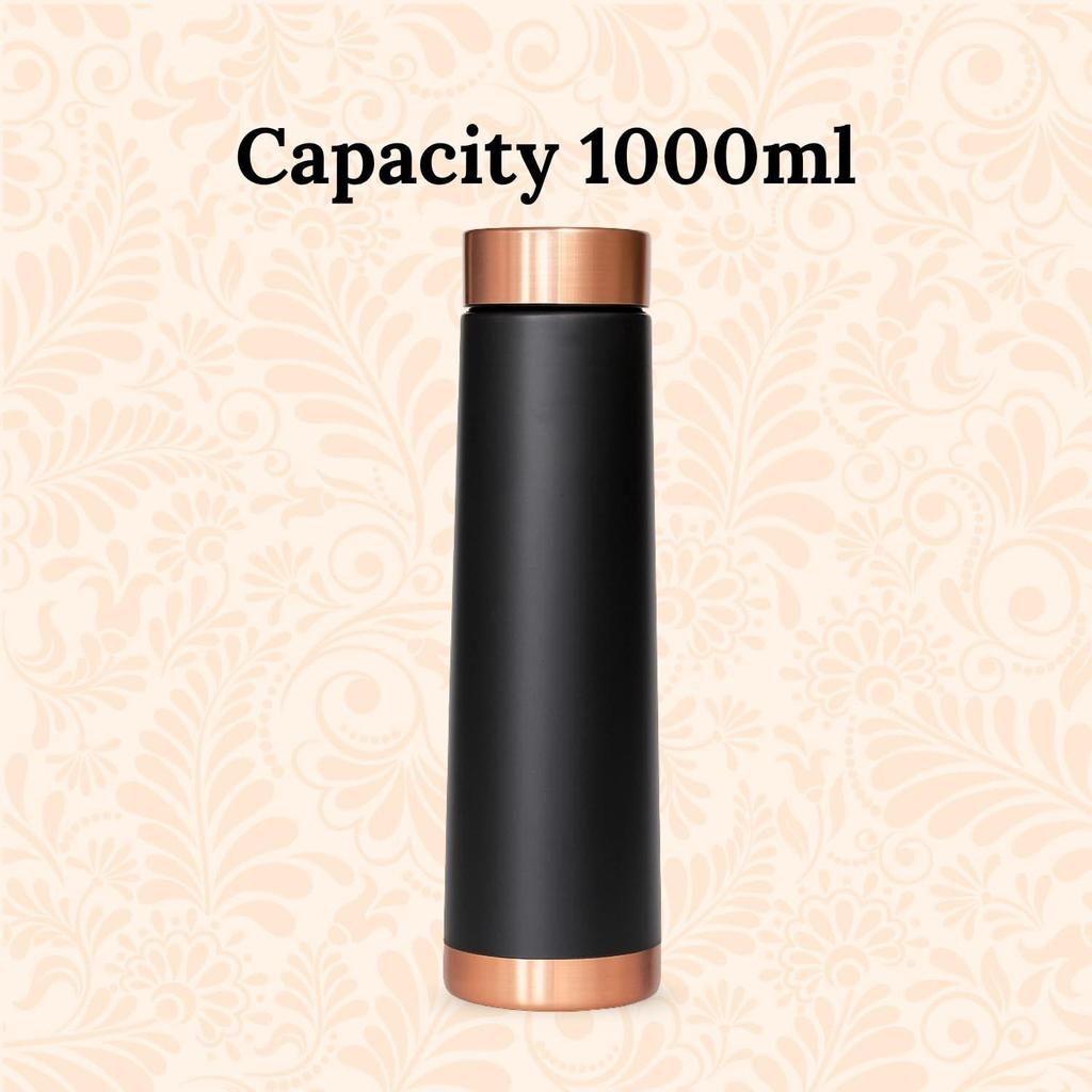Pure Copper Water Bottle (1 Litre) | Leakproof | Pure Copper Water Bottle | Tamba Bottles | Authentic Copper Bottle | Durable Copper Bottle