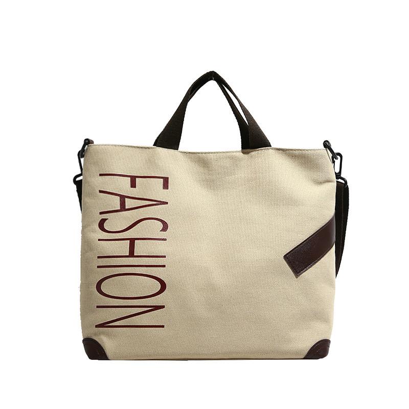 Ielgy Japanese Canvas Tote Bag Casual Large-Capacity Commuter Tote Bag Class All-Match One-Shoulder Mess