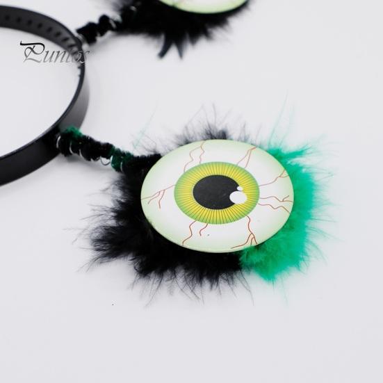 Halloween Scary Eyeball Headband with Big Plush Shapes Exaggerated Decorative Hair Hoop Party Accessories