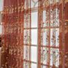 Flowers Red European Jacquard Printed Decorative Doorway Curtains - Elegant Floral Design Perfect for Bedroom, Office, Living Room, Kitchen