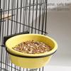 Wide Mouth Hanging Ceramic Parrot Bowl Prevents Spills with Stand Parrot Food Cup Detachable Parrot Water Feeder Aviary