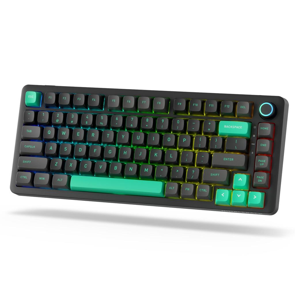 LTC Nimbleback NB832 Garnitură fără fir Tastatură mecanică RGB pentru jocuri cu software și comutatoare liniare personalizate Tastatură 75%, BT5.0/2.4G/USB-C tri-mode