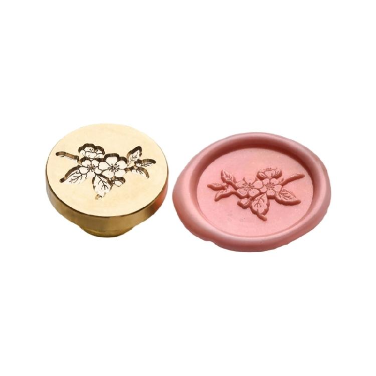 Flower Embossed Wax Seal Stamp Metal Sealing Stamp Head for Seal Envelope Valentines Card Wedding Invitation Wine Bottle