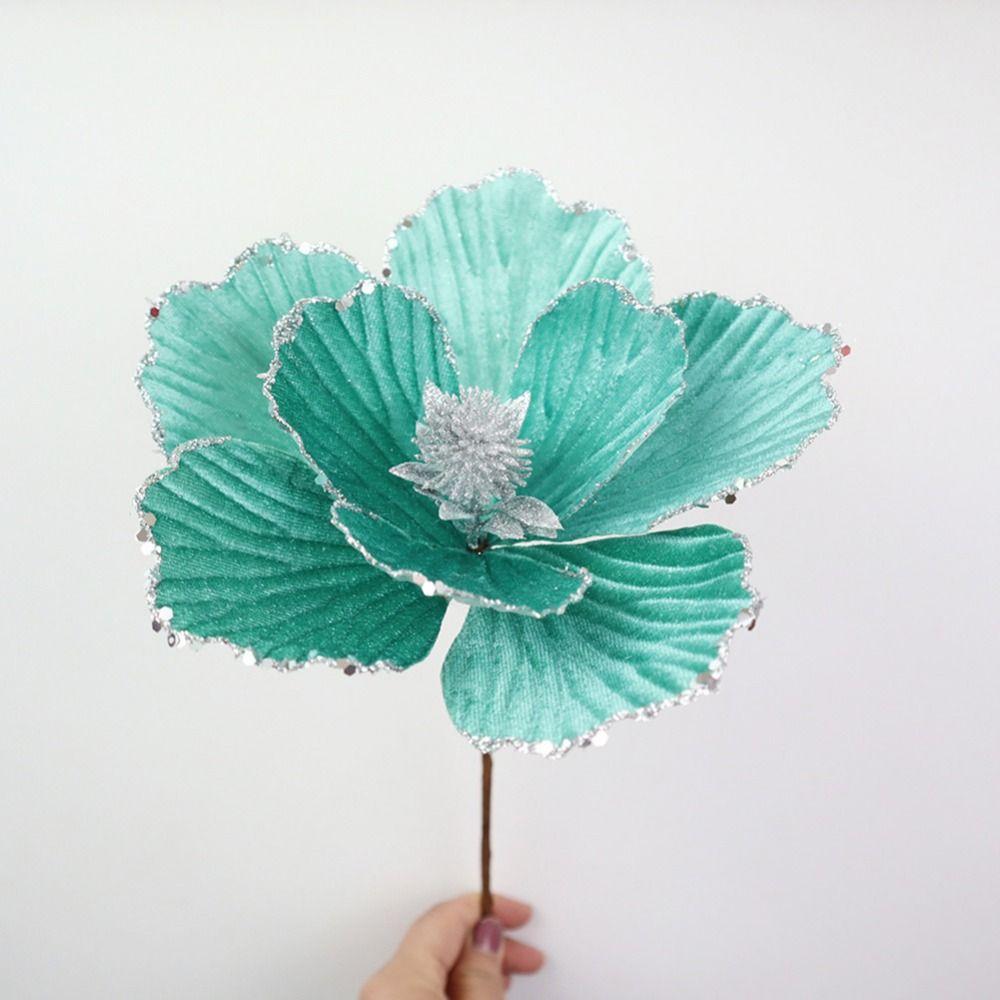Exquisite Design Glitter Christmas Flower DIY Artificial Flowers  New Year