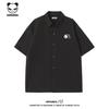 Hello Hipanda, Panda. High end, minimalist, solid color, lapel, short sleeved shirt