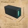 Double Card Deck Box Large Capacity Card Storage Box PU Leather Strong Magnet Card Deck Case for Single Double Sleeved Cards
