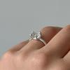 Warmrecord Silver925 Matte Ddddot Herkimer Diamond Ring_ONE020