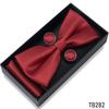Classic Bowtie Bow Ties for Mens Butterfly Bowknot Pocket Square Cufflinks Suit Set Bussiness Accessories