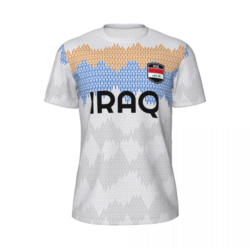 IRAQ Flag 3D potištěné tričko Pánské léto Síťované tričko s krátkým rukávem Pro fanoušky fotbalu Běh Kolo Tenis Fitness