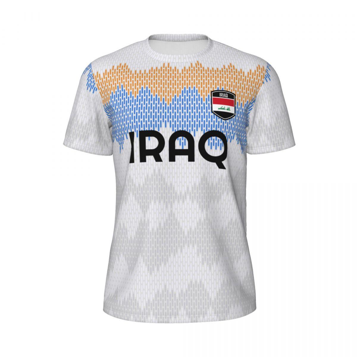 

Футболка с 3D-принтом с флагом Ирака, мужская летняя сетчатая футболка с короткими рукавами для любителей футбола, бега, велосипеда, тенниса, фитнеса XL
