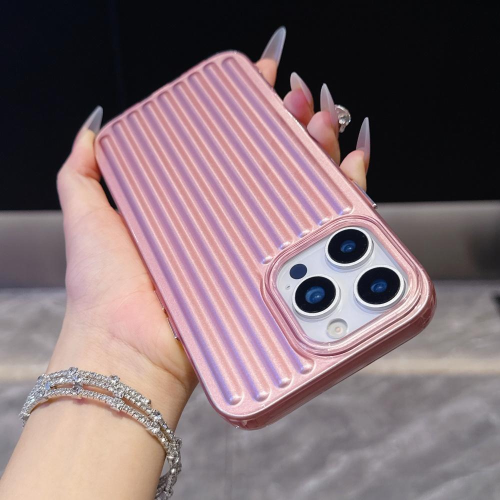 Vertical 3D Stripe Frosted Bumper Case For 17 Air 16 15 14 Pro Max Plus 13 12 11 Shockproof Soft TPU Luxury Phone Cover