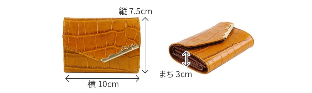 Portefeuille Bifold Cuir Véritable Moutarde [Dakota] Femme DA-30630-53