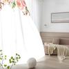 1pc Window Sheer Curtain Living Room Bedroom Dining Room Corridor Office Gym Romantic Warm Flowers Valentine's Day Roses Translucent