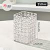 Square Plastic Makeup Brush Holder Desktop Cosmetic Storage Box With Bow Lipstick Eyeliner Makeup Organizer Jewelry Display Case