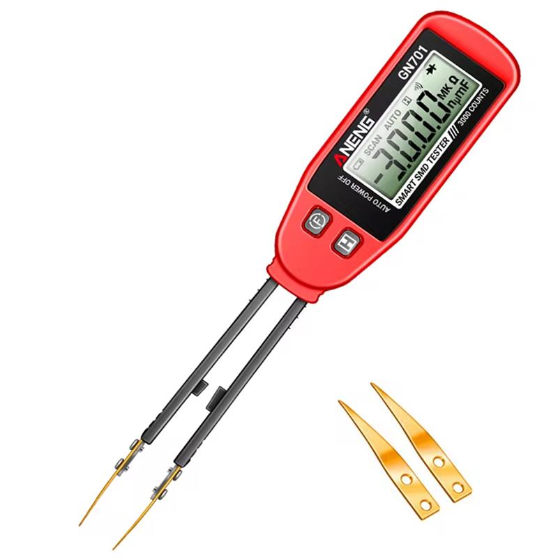 

AB34- GN701 Digital Smart SMD Tester Electrical Multimeter Resistance Capacitance Continuity Diode Test Meter червоний