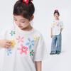 Xiaoyinman Girls' Cartoon Print Short Sleeve T-shirt
