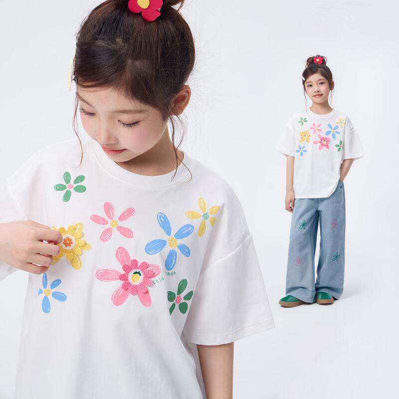 

Xiaoyinman Girls Fresh Print Short Sleeve T-Shirt 5-6Y (120)