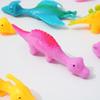 5Pcs Sling Shot Dinosaur Finger Toy Sticky Dino Launching Toy Anxiety Stress Relief Stretchy Flying Dinosaur Toy Tricky Props Party Favors