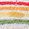 Fluffy Rainbow Bath Rug, Semicircular Polyester Knit Fabric Bath Mat, Absorbent Bathroom Carpet, Fluffy Plush Winter Decor Decoration