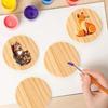 Unfinished Wood Coasters Round Blank Slices for DIY Architectural Models Drawing Paint Household Supplies