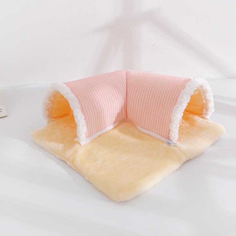 

Тунель-гніздо для маленьких домашніх тварин: Кутовий притулок для хом яків, морських свинок, карликових кроликів, шиншил, білок, їжаків Size approx. 36*36*15 cm